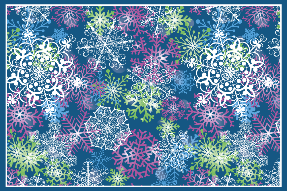 Christmas placemats snowflake design winter - TenStickers