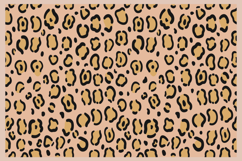 Textured placemats leopard skin print - TenStickers