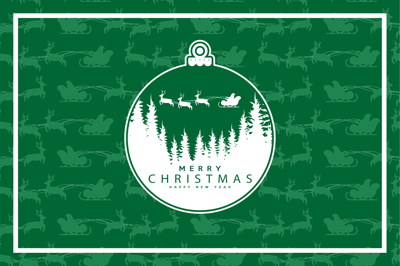 Christmas placemats christmas ornament design - TenStickers