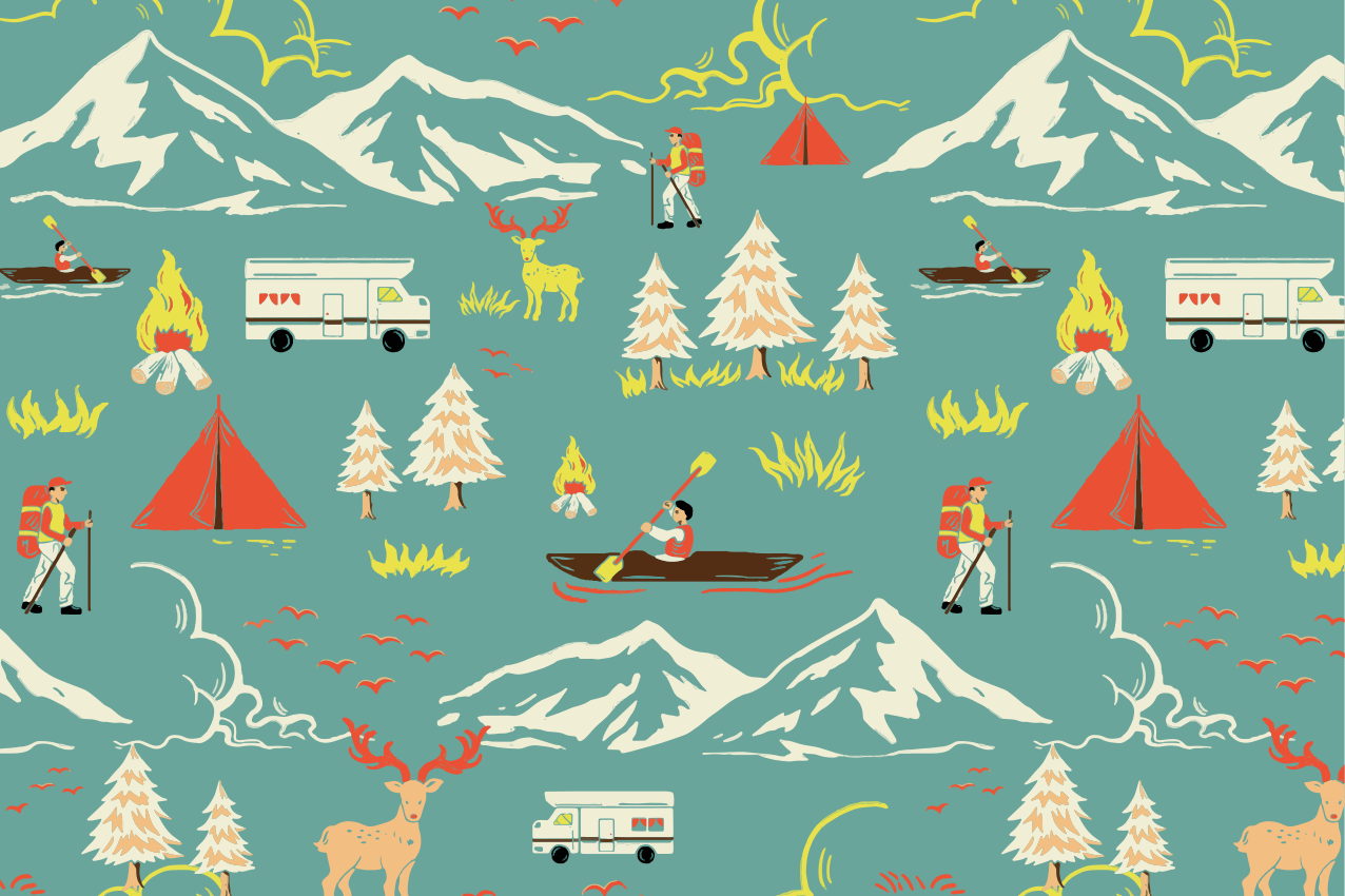 Children placemats outdoor adventure theme - TenStickers