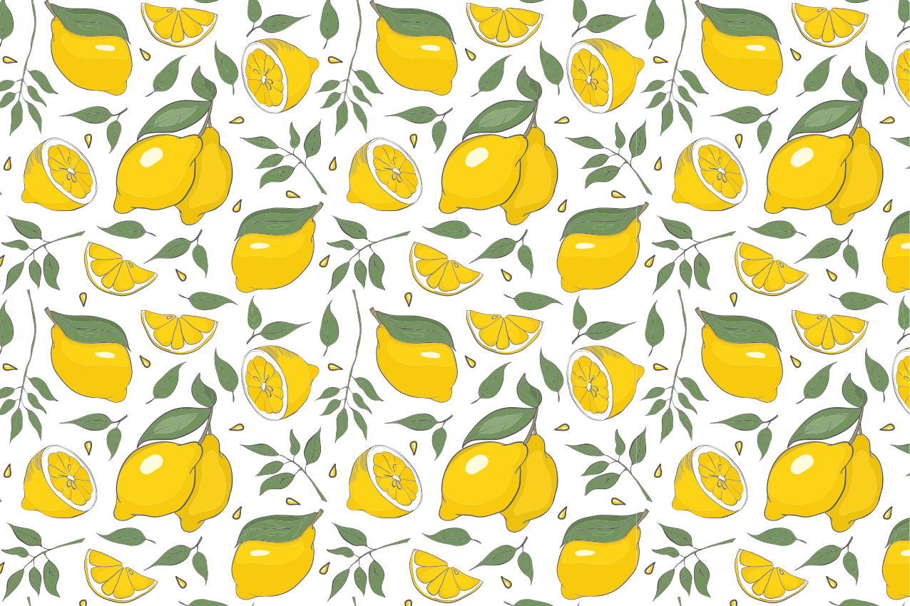 Original placemats lively lemon design - TenStickers