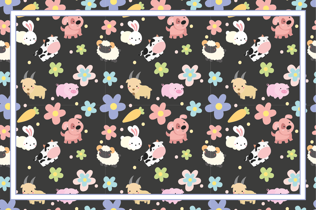 Children placemats with enchanting animal designs - TenStickers