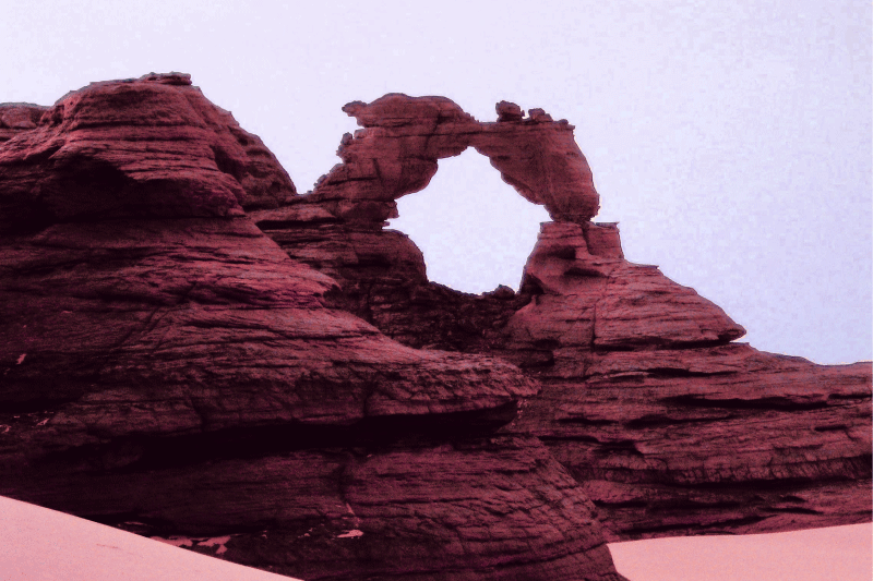 Textured placemats scenic rock formation - TenStickers