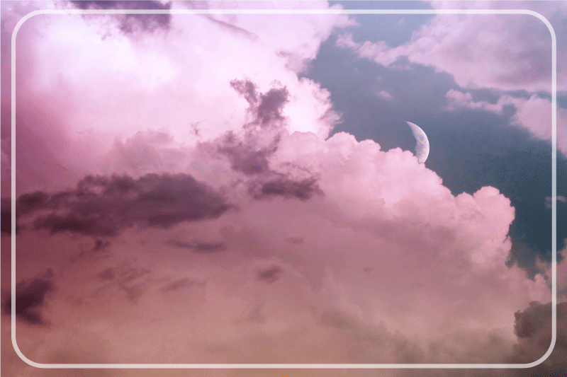 Modern placemats cloudy sky moon design - TenStickers