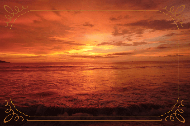 Modern placemats twilight sea view - TenStickers