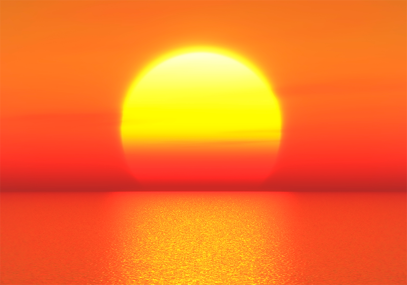 Modern placemats sunset horizon - TenStickers