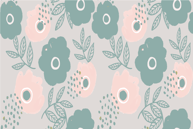 Quote placemats with floral quote background - TenStickers