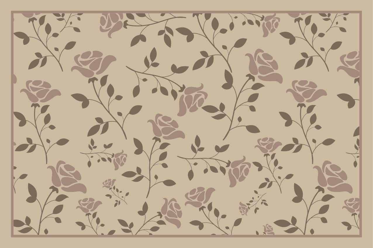Textured placemats floral botanical design - TenStickers