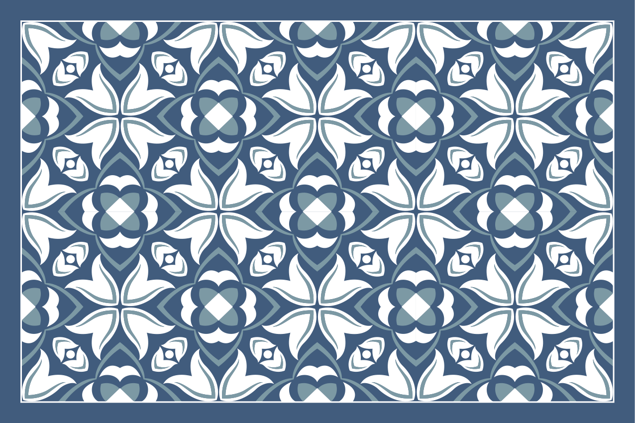 Textured placemats with detailed botanical design - TenStickers