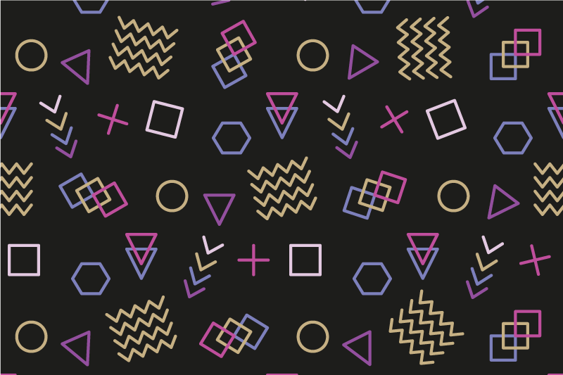 Modern placemats with geometric pattern designs - TenStickers