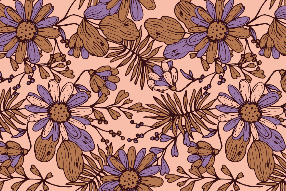 Original placemats floral inspired design - TenStickers