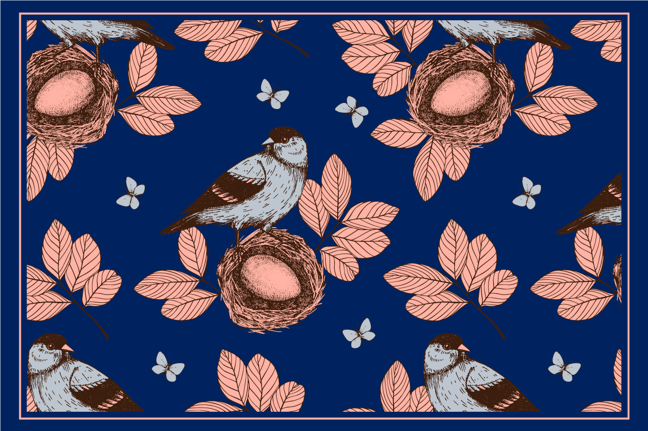 Original placemats birds nest design - TenStickers