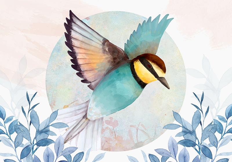 Original placemats with lively bird art - TenStickers