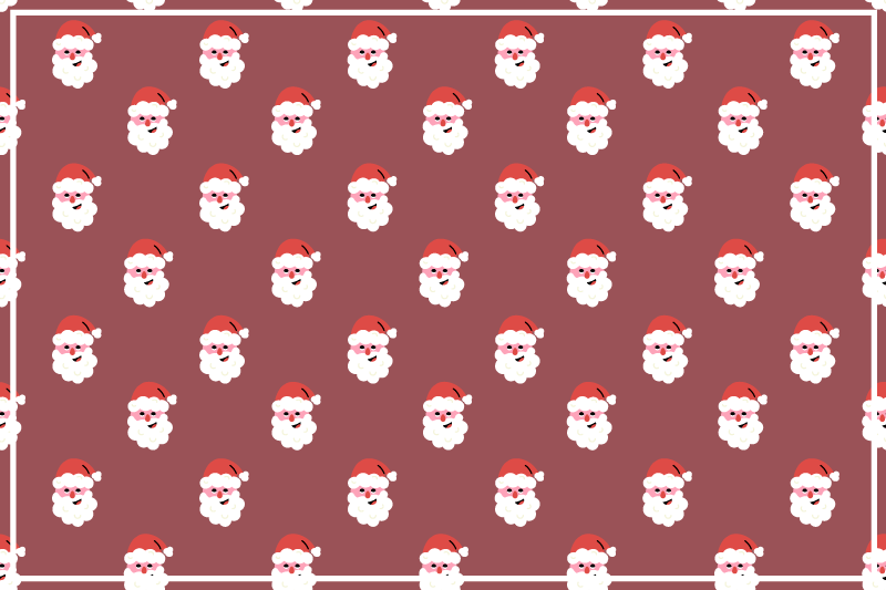 Christmas placemats with santa face design - TenStickers