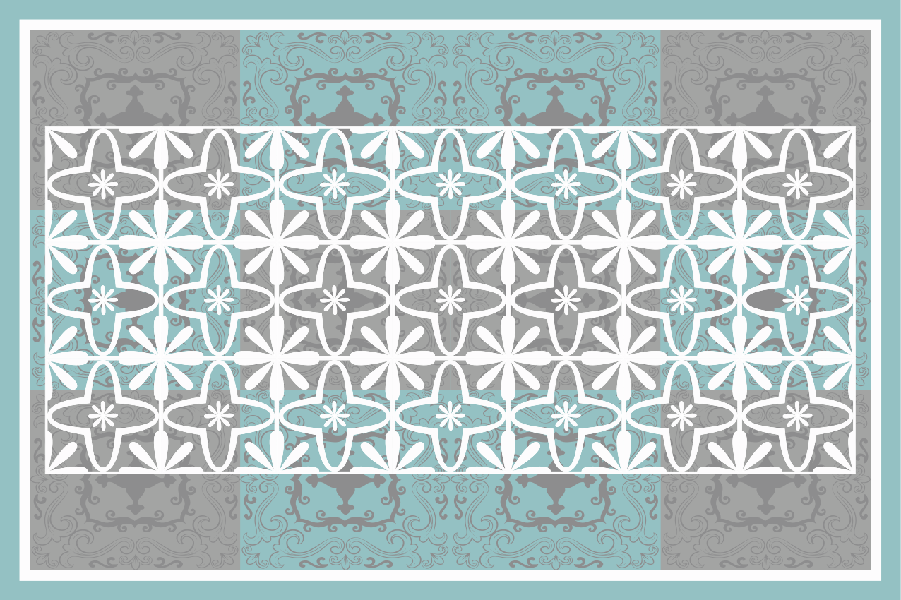 Textured placemats with stylish botanical design - TenStickers