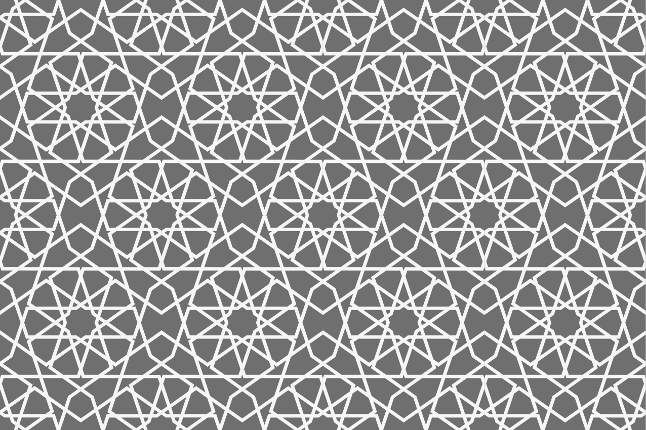 Gray Arabian style original vinyl placemats - TenStickers