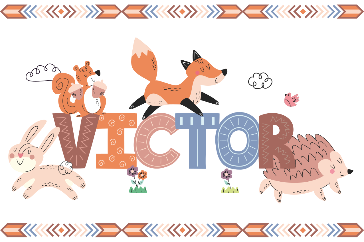 Children placemats animal friends gathering - TenStickers