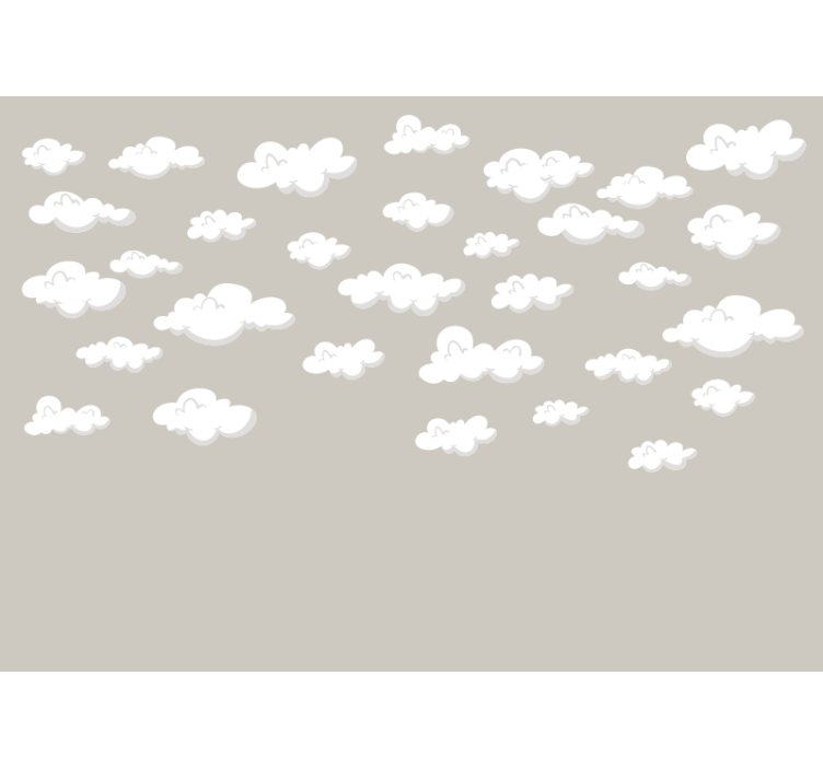 Clouds pattern nursery wall mural - TenStickers