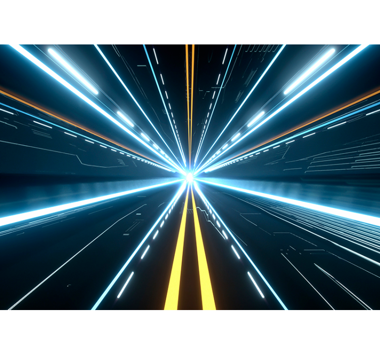 Futuristic Light Burst wall mural 3d - TenStickers