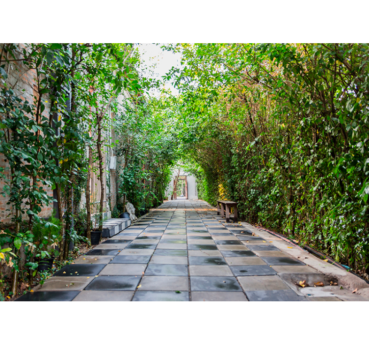 3D Autumn Garden Wall Mural - TenStickers