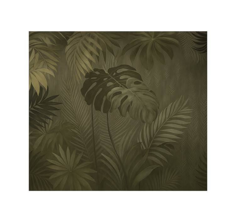 Lush tropical jungle living room wall mural - TenStickers