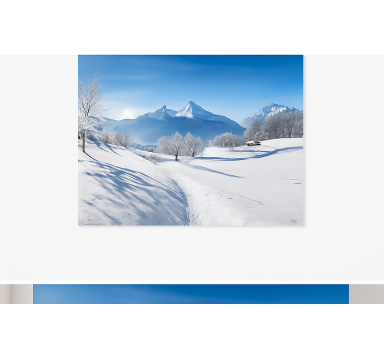 Winter Alpine Trail wall mural mountain - TenStickers