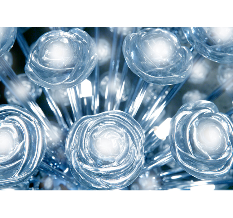 Abstract Swirling Light Forms living room wall mural - TenStickers