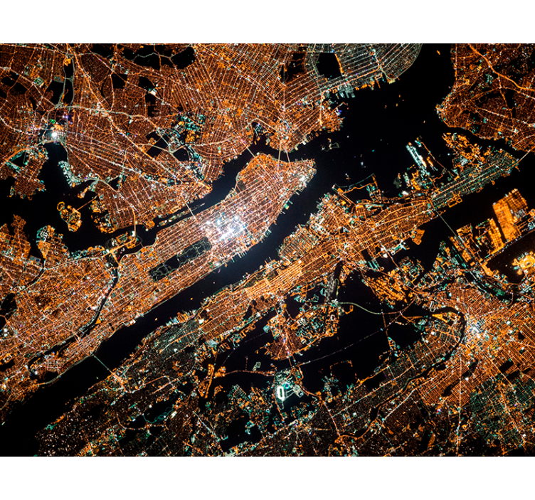 Manhattan from above New York wall mural - TenStickers