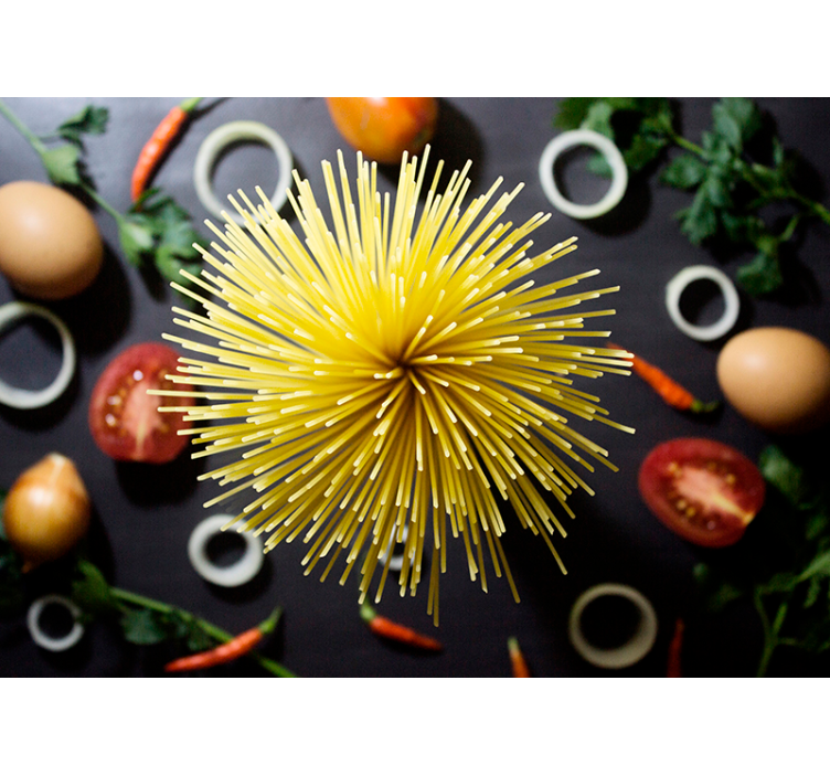 Abstract Pasta Explosion wall mural kitchen - TenStickers