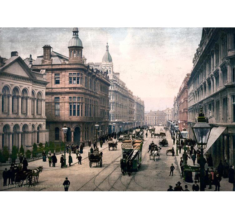 Historical Cityscape city wall mural - TenStickers