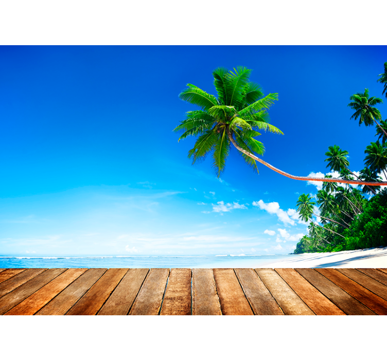 Tropical beach sea wall mural - TenStickers