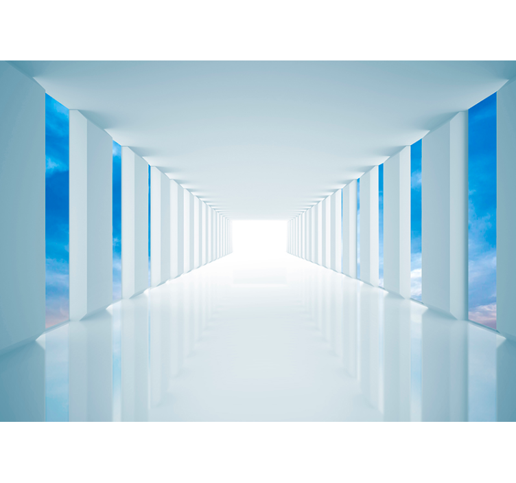 Walk in the sky 3D Wall Mural - TenStickers