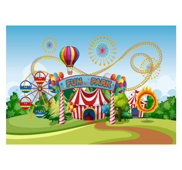 Fun park  Kids 3D wall mural - TenStickers