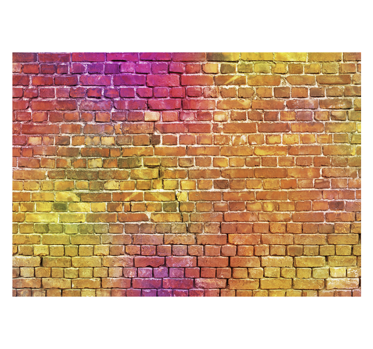 Modern painted brick art wall mural - TenStickers