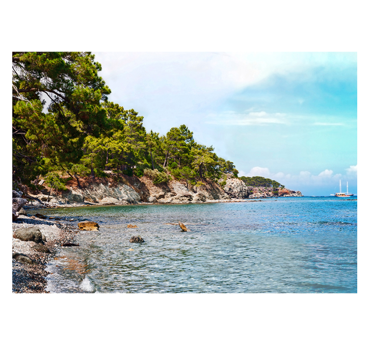 Antalya beach sea wall mural - TenStickers