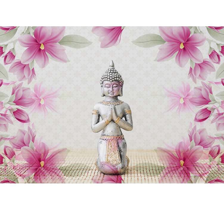 Serene Buddha Bloom zen wall mural - TenStickers