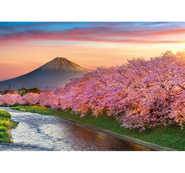Cherry Blossom Forest nature wall mural - TenStickers