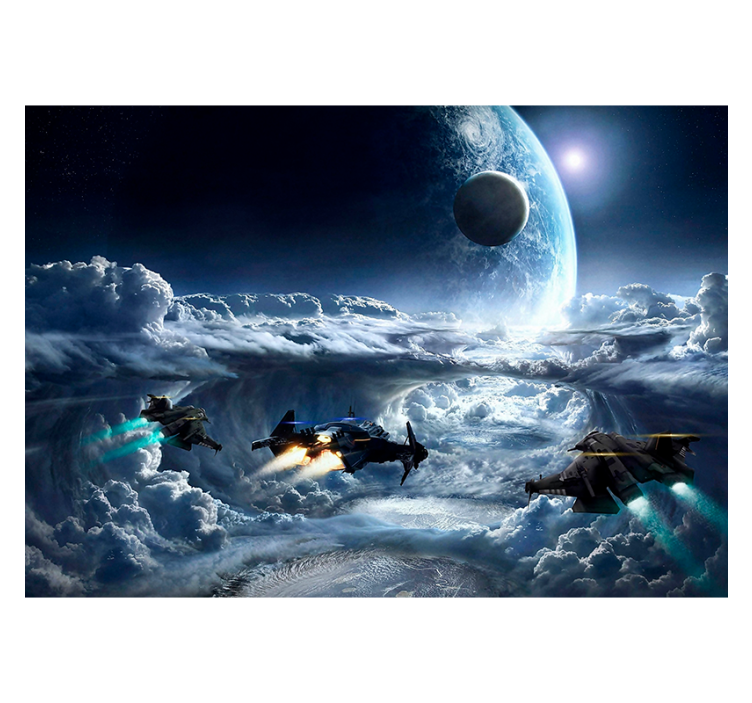 Interstellar Flight Scene space wall mural - TenStickers
