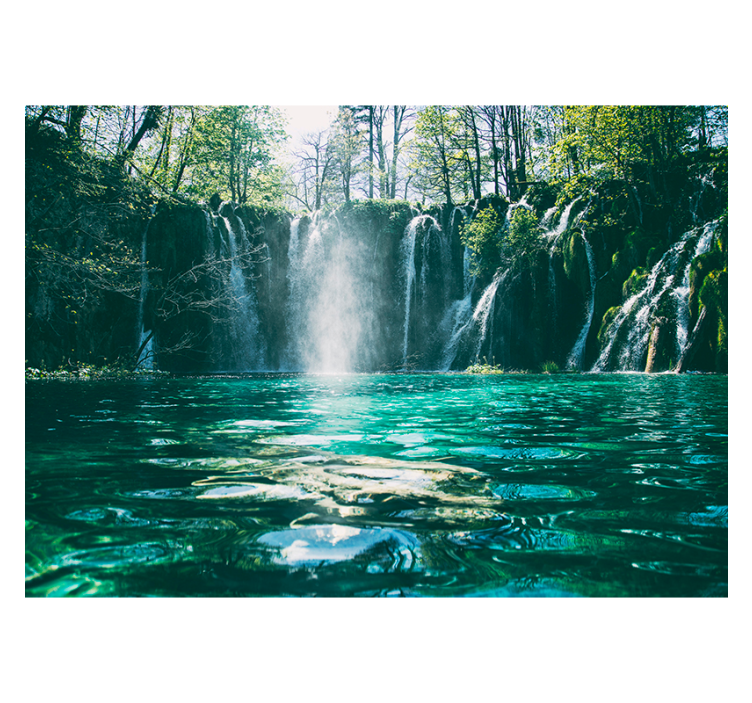Wall mural waterfall vibrant waterfall vista - TenStickers