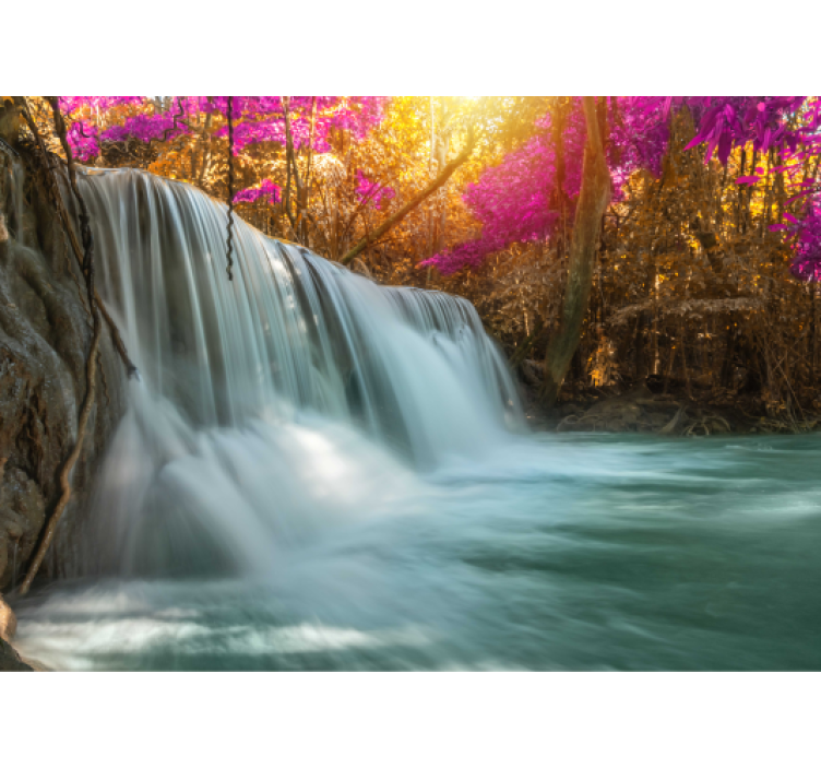 Wall mural waterfall grand cascade stream - TenStickers