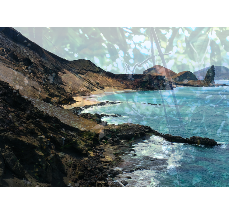 Coastal Stone Formation landscape wall mural - TenStickers