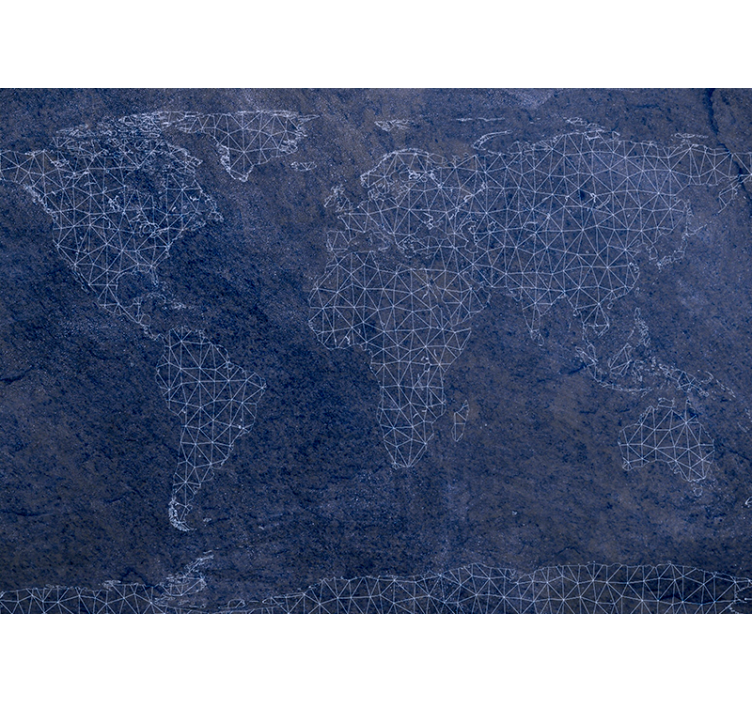 World map wallpaper geometric world map - TenStickers