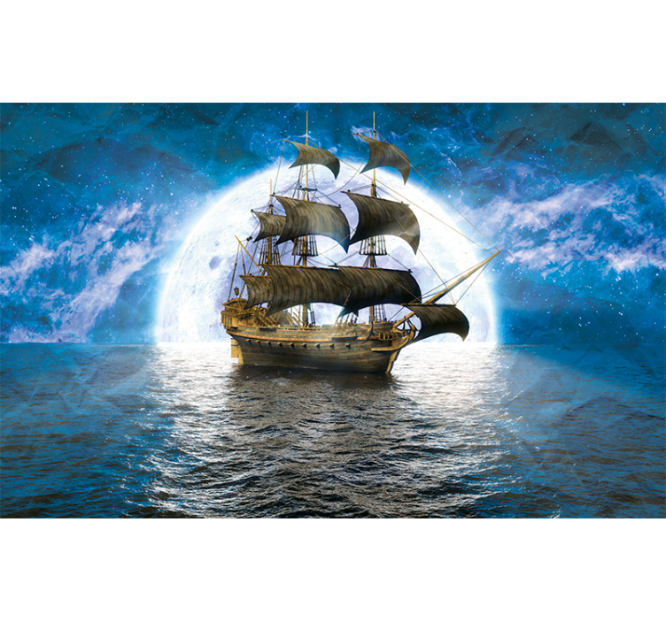 Pirate ship at sea Kids wall Murals - TenStickers