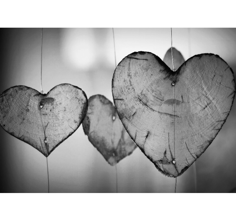 Heart Shaped Decor romantic wall mural - TenStickers