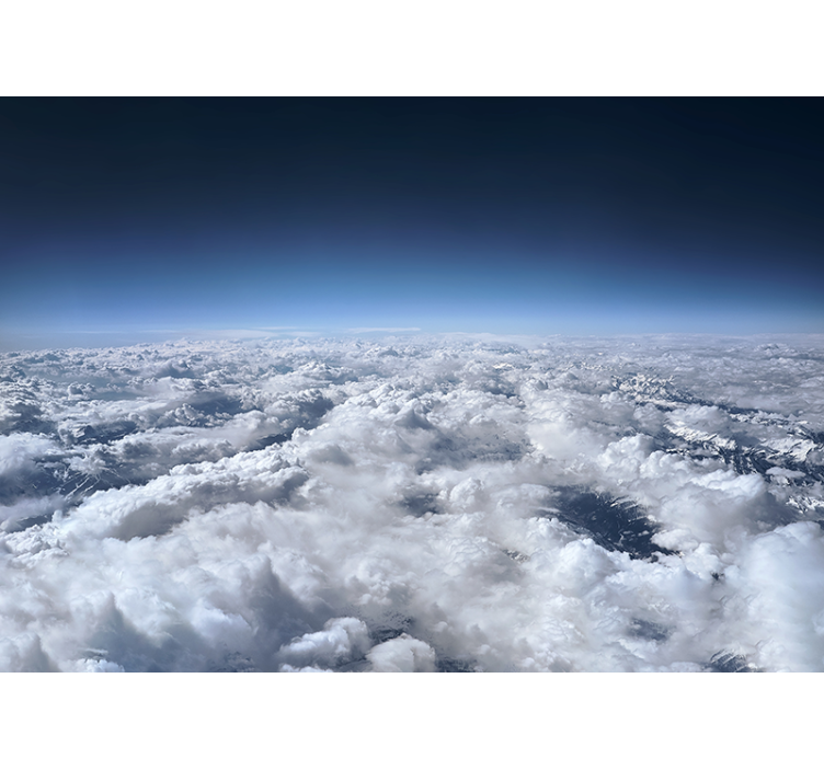 Cloudy Horizon View sky wall mural - TenStickers