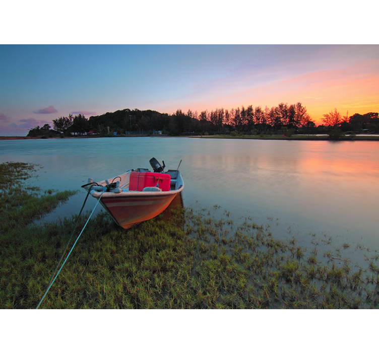 Tranquil Water Scene landscape wall mural - TenStickers