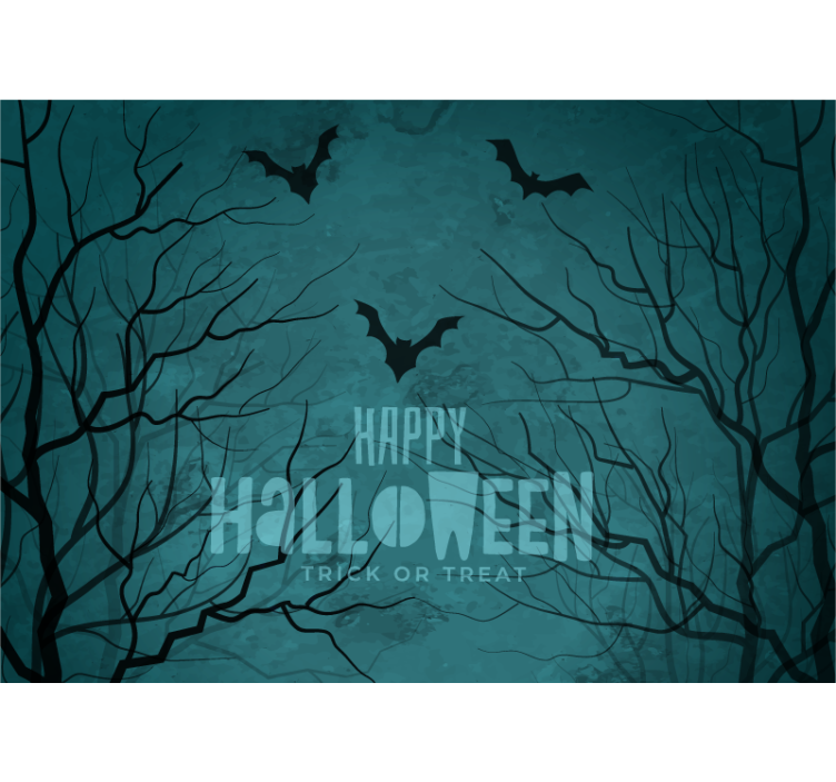 Creepy Night Bats wall mural halloween - TenStickers