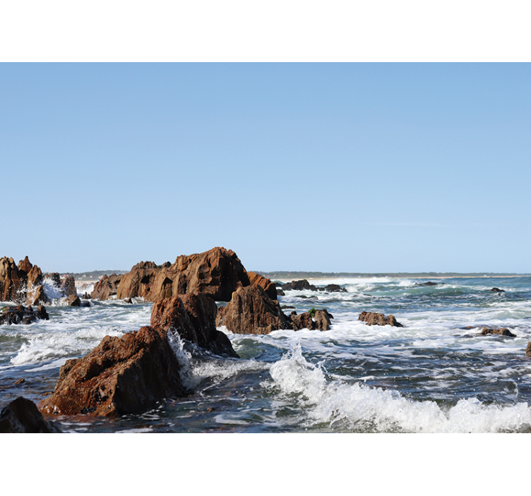 Rocky Shoreline View under the sea wall mural - TenStickers