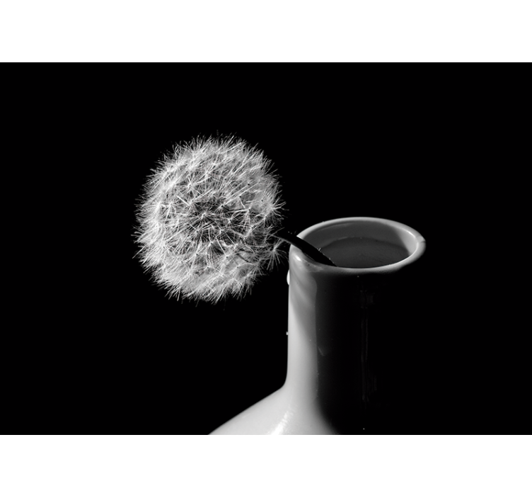 Dandelion wall mural dandelion in vase - TenStickers