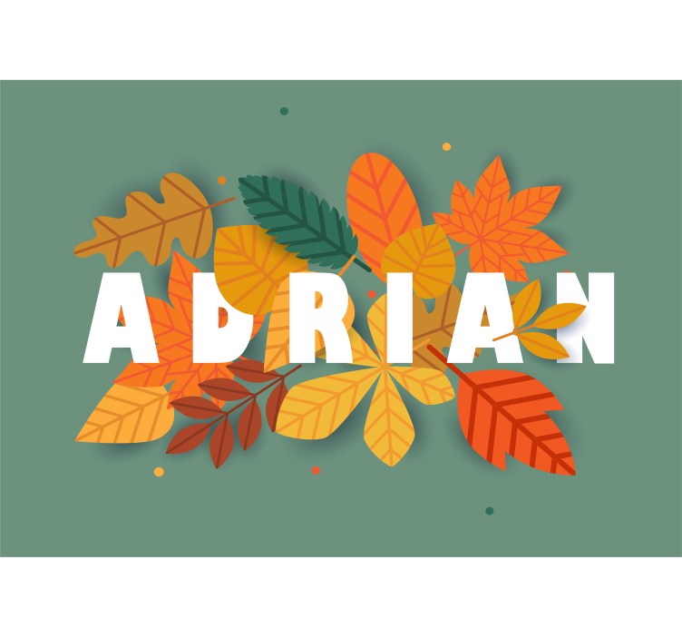 Autumn Leaf Arrangement flower wall mural - TenStickers